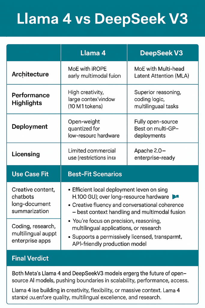 llama 4 vs deepseek downloadable infographic version